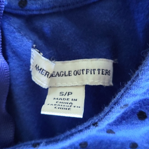 Blue dress with black polka dots - Picture 2 of 3